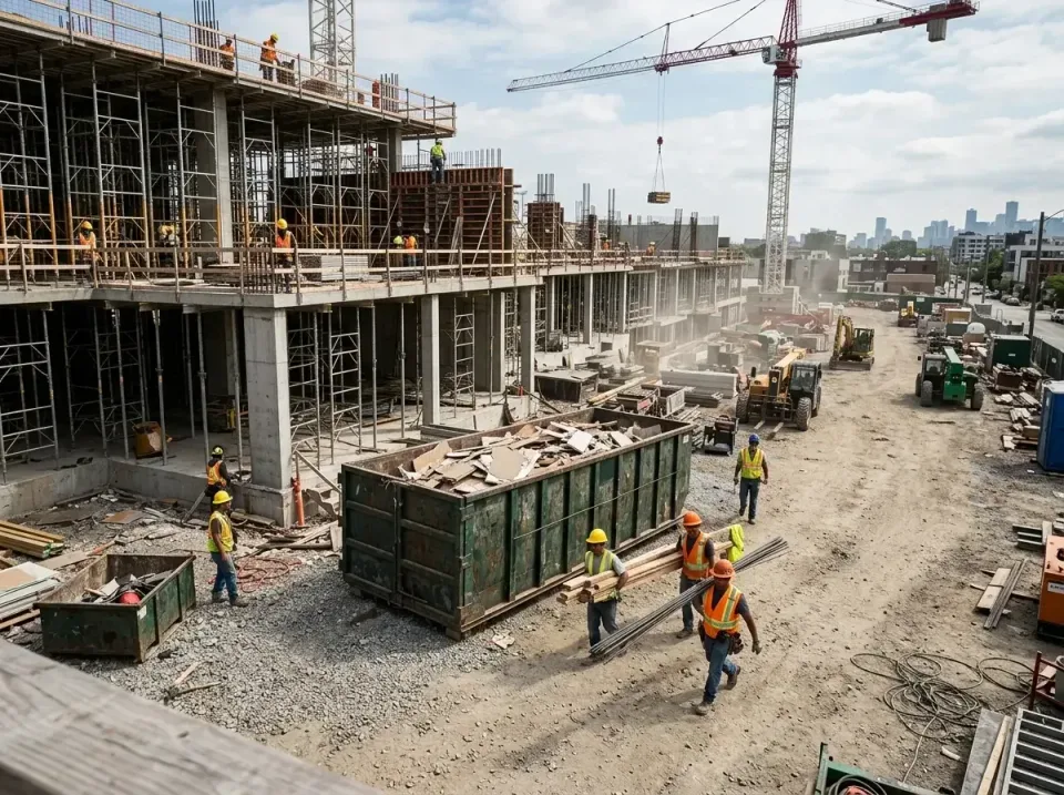 commercial-construction-site-w-002 — frequently asked questions, Low Cost Construction Dumpster Rental in St. Peter, MN